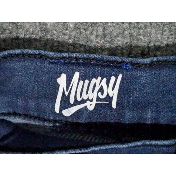 Mugsy Studio Blue Jeans Mens Size 42x30 (38x25) Straight Leg Stretch - Picture 9 of 11